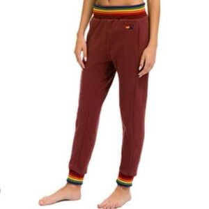 Aviator Nation Rainbow Rib Pants sz Large